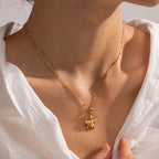18k Dainty Boho Starfish Necklace