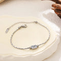 18k Square Gem Bangle