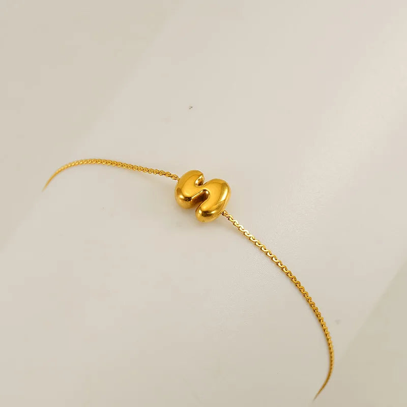 Dainty Bubble Initial Bracelets