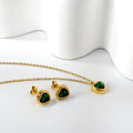Heart Charm Earring & Necklace