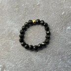 Obsidian Charm Ring