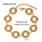 18k Circle Hoops Jewelry Set