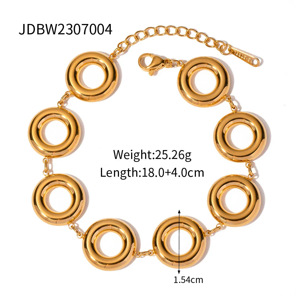 18k Circle Hoops Jewelry Set