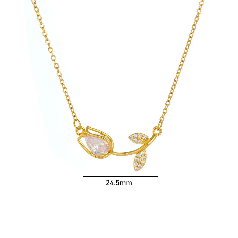 Crystal Tulip Necklace