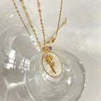 Birth Flower & Stone Necklace