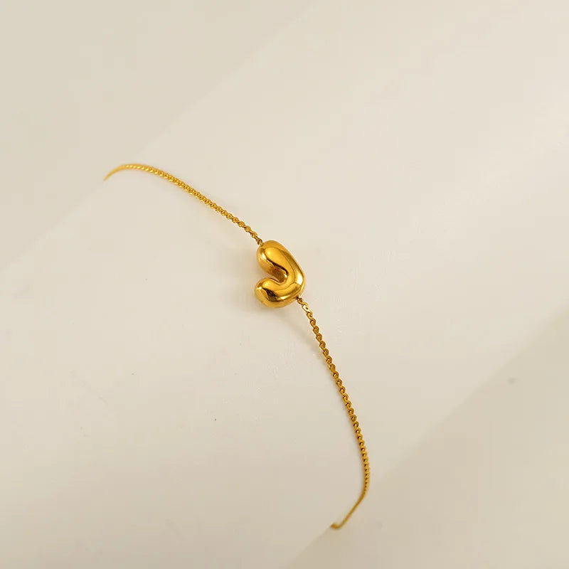 Dainty Bubble Initial Bracelets
