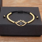 Adjustable Evil Eye Bead Bracelet