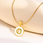Coin Initial Necklace