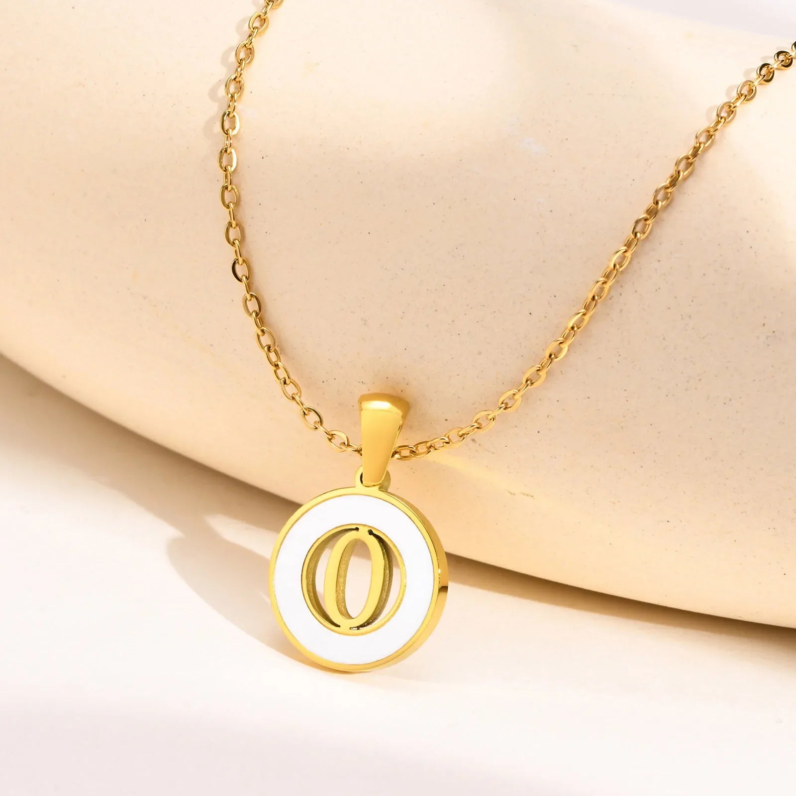 Coin Initial Necklace
