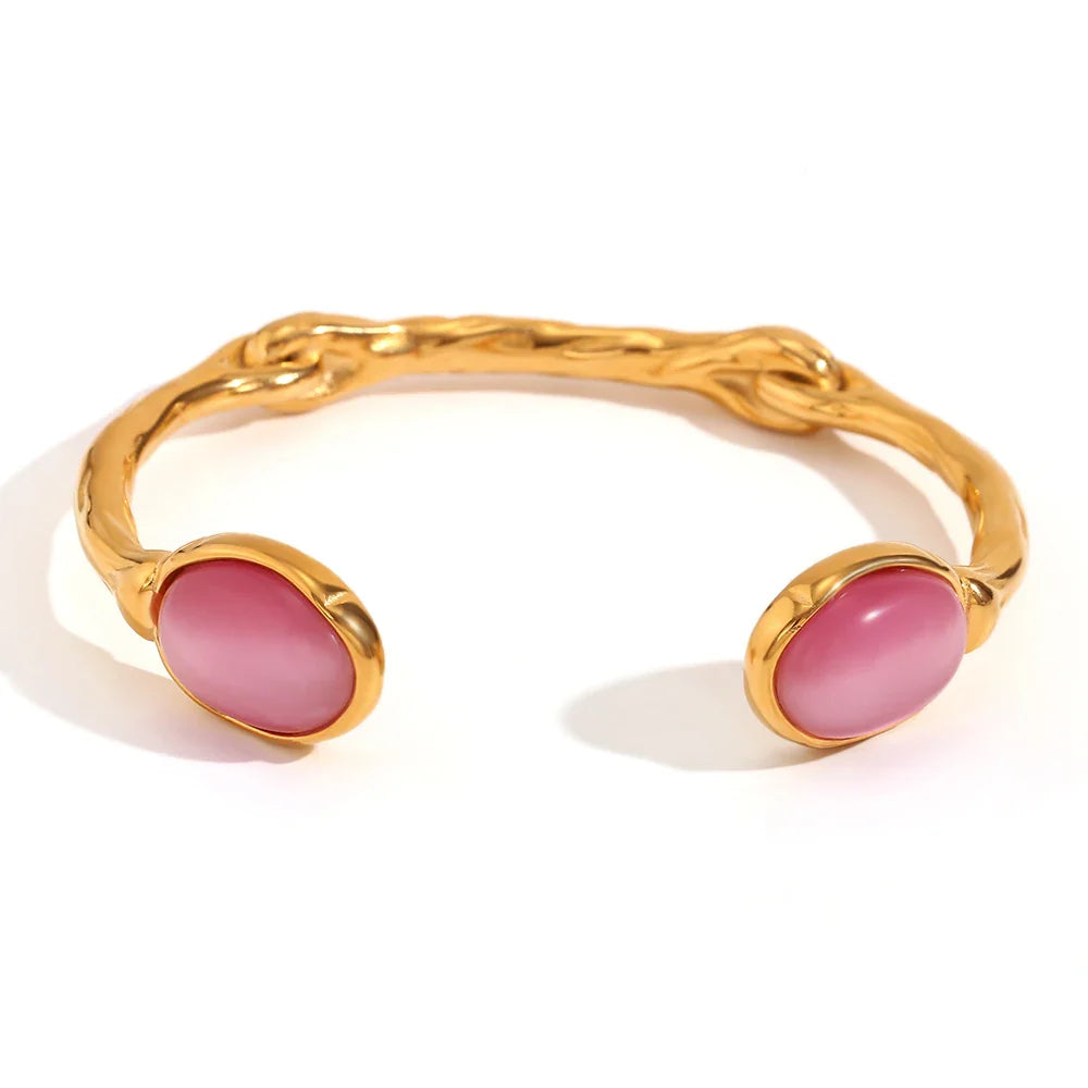 18k Irregular Stone Twig Bracelet