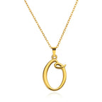 18k Cursive Initial Necklace
