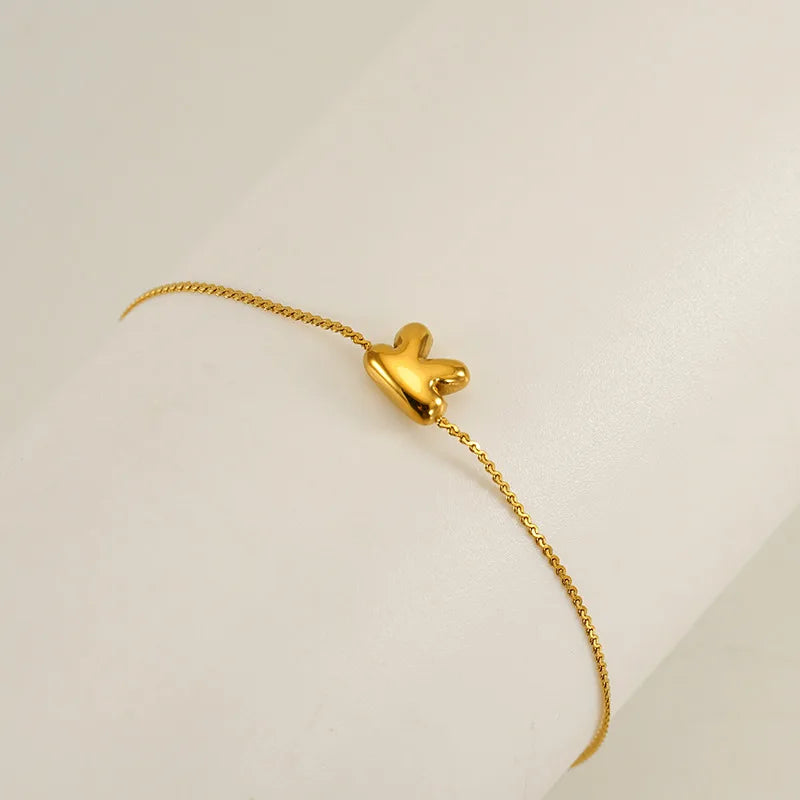 Dainty Bubble Initial Bracelets