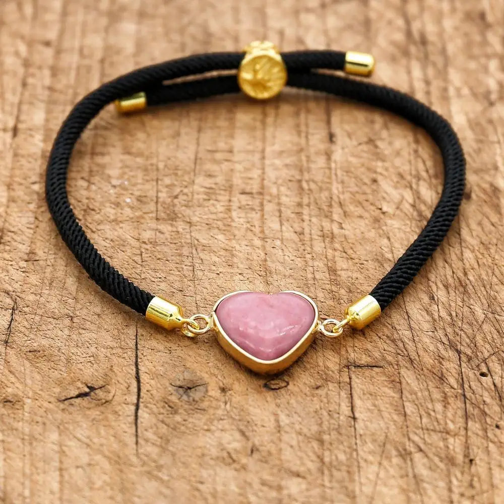 Simple Heart Stone Bracelet