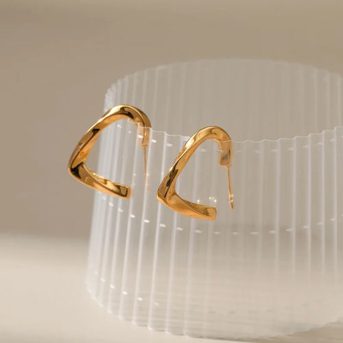 18k Twisted Hoop Earrings