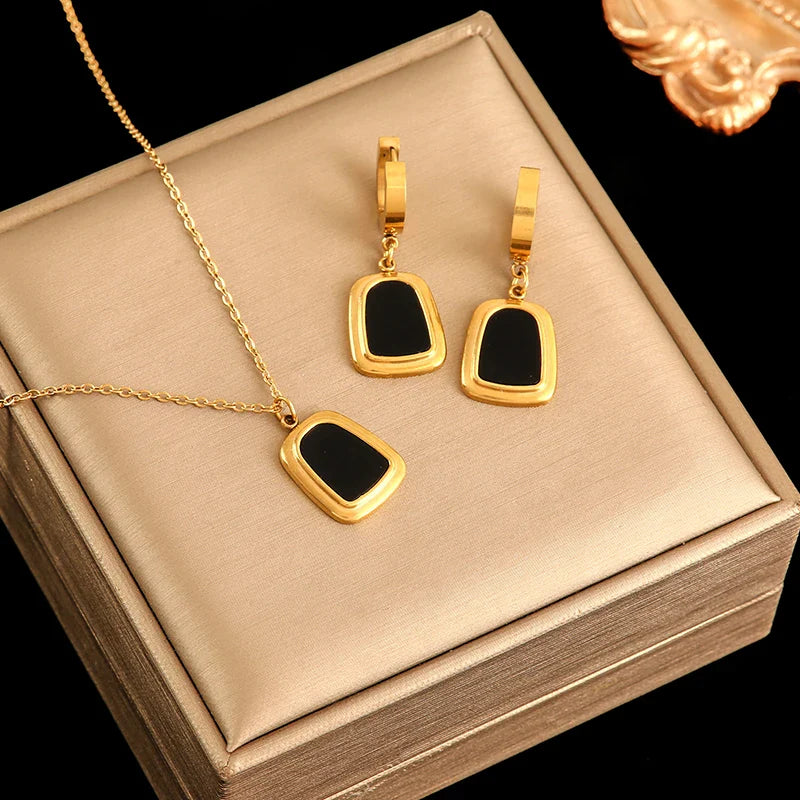 Dainty Necklace Earring Set