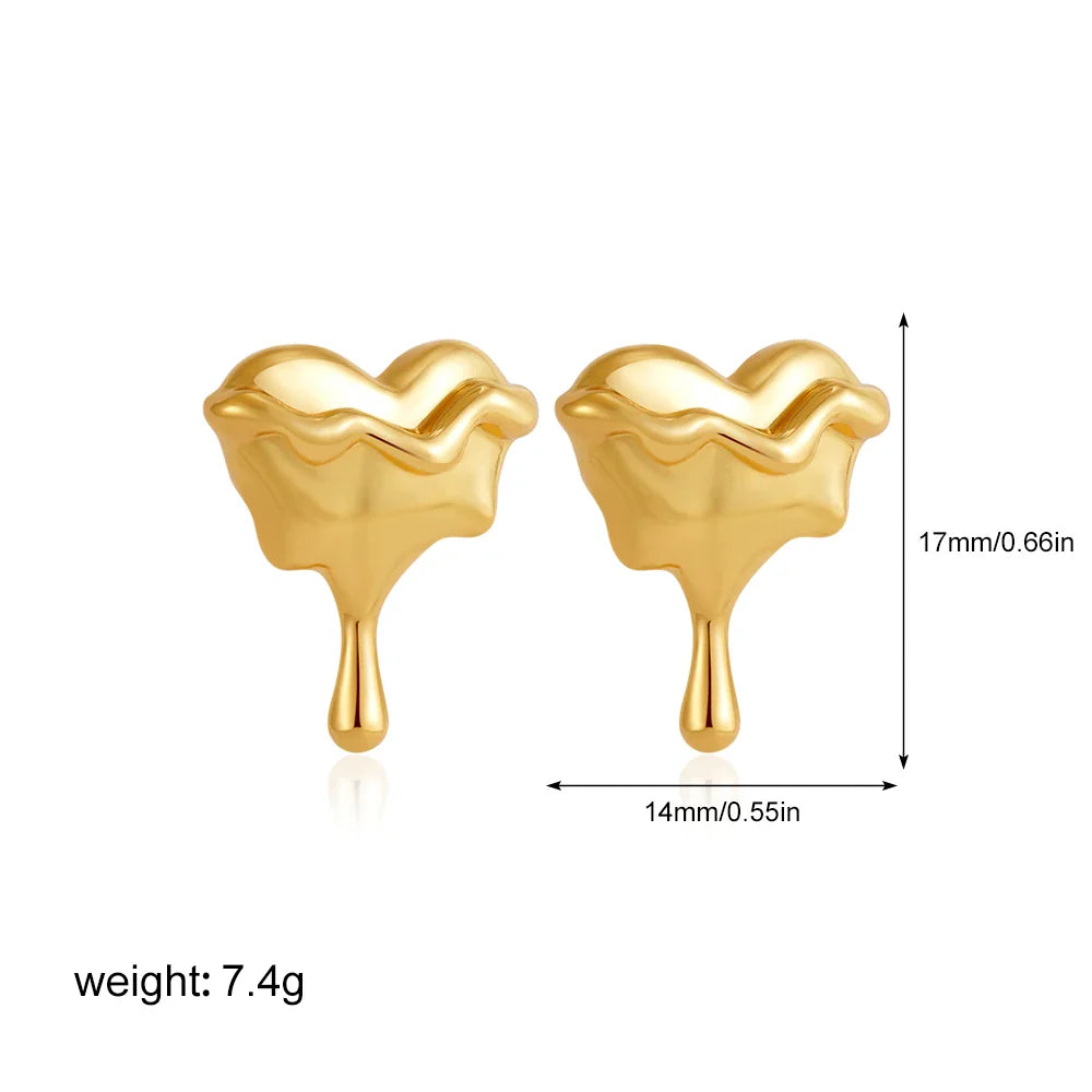 Melted Heart Earrings
