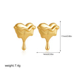 Melted Heart Earrings