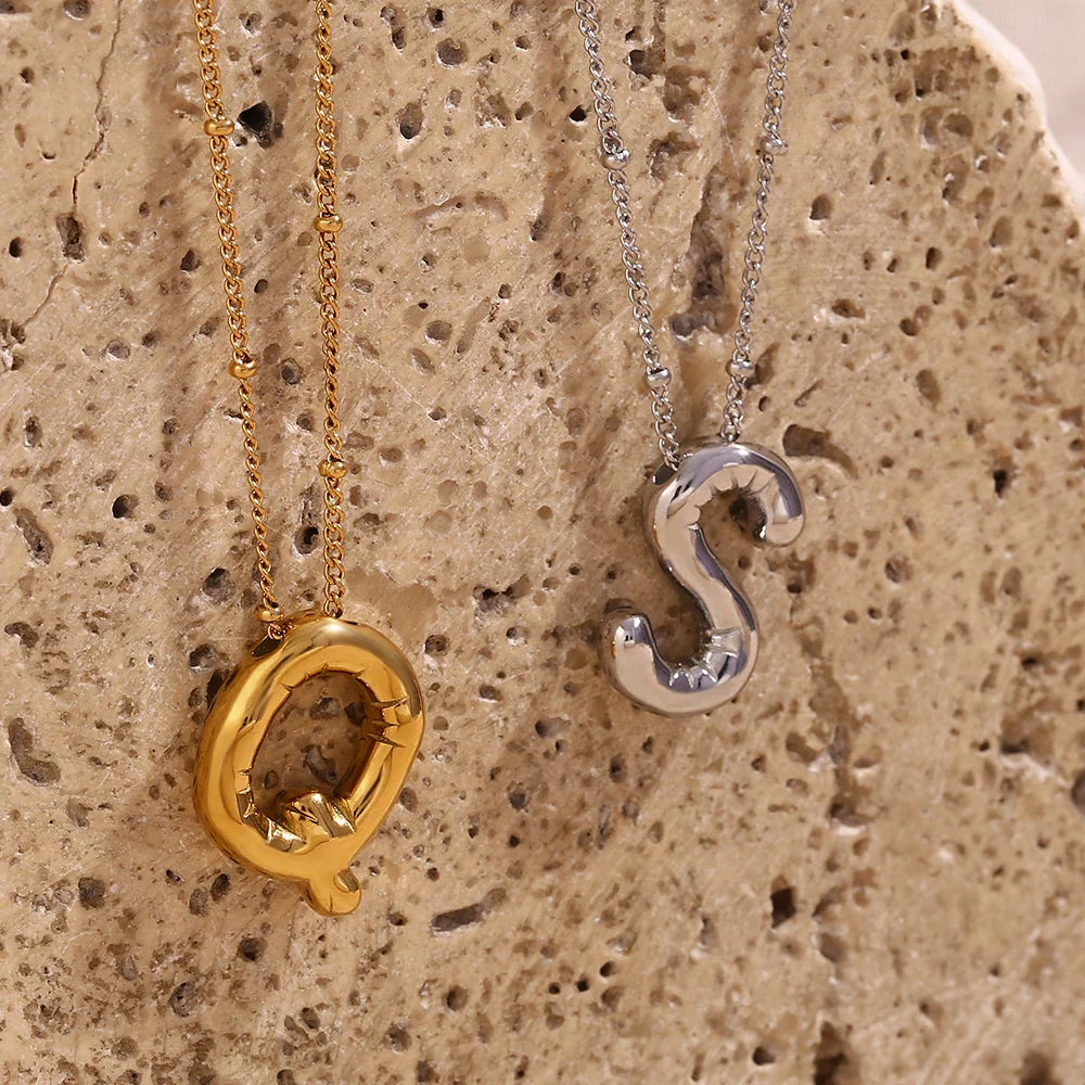 Party Balloon Initial Necklace