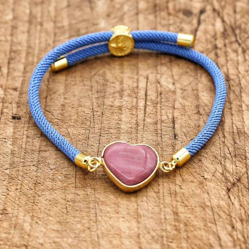 Simple Heart Stone Bracelet