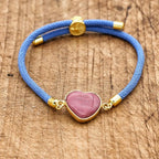 Simple Heart Stone Bracelet