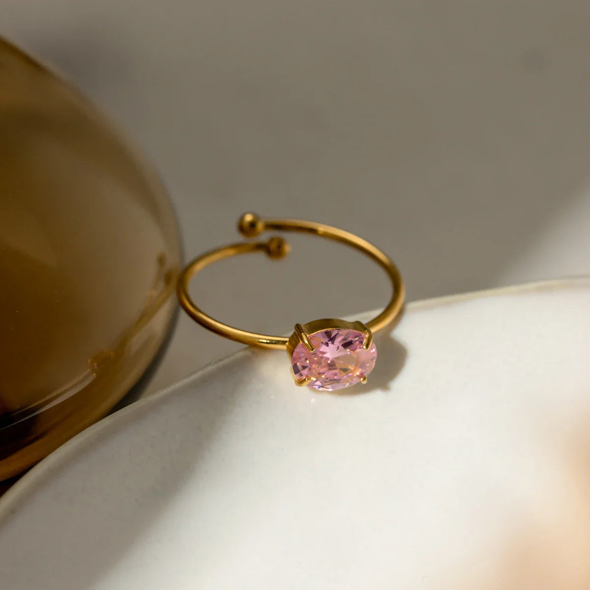 18k Adjustable Inlay Ring