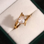 18k Water Droplet Ring