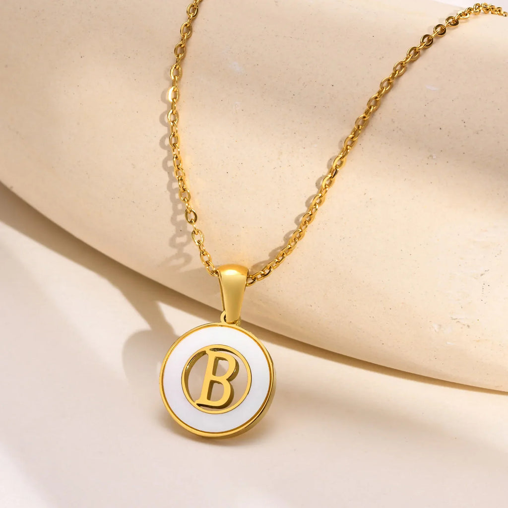 Coin Initial Necklace