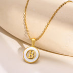 Coin Initial Necklace
