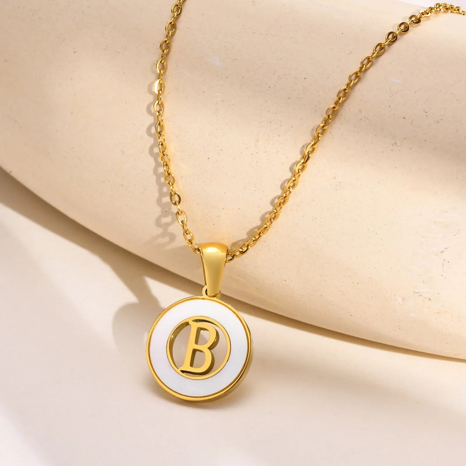 Coin Initial Necklace
