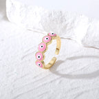 Adjustable Evil Eye Rings