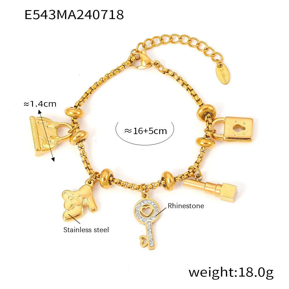Lock Charm Bracelets