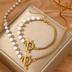 Splicing Pearl Jewelry Set