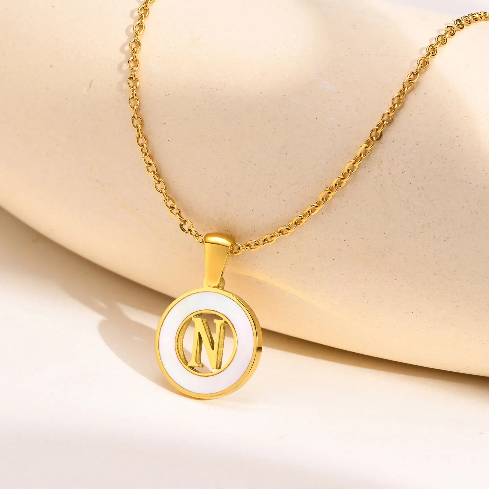 Coin Initial Necklace