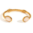 18k Irregular Stone Twig Bracelet