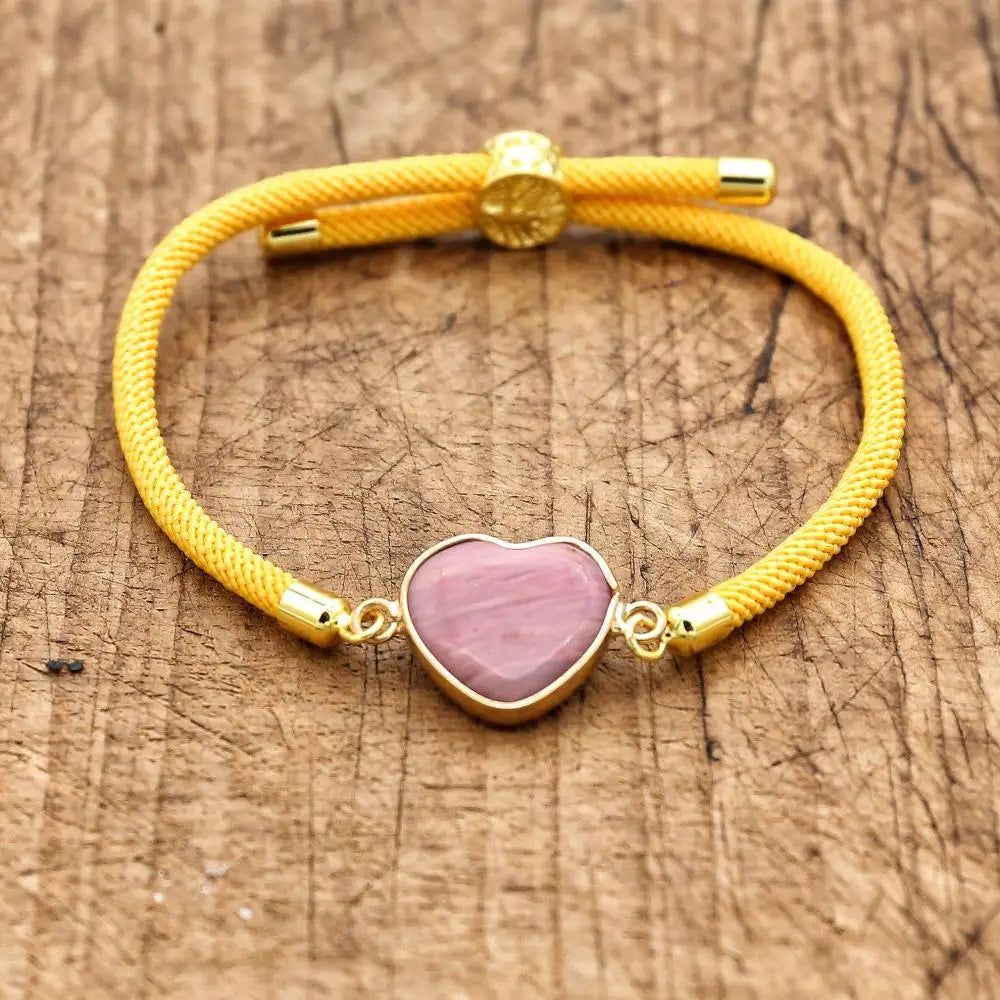 Simple Heart Stone Bracelet