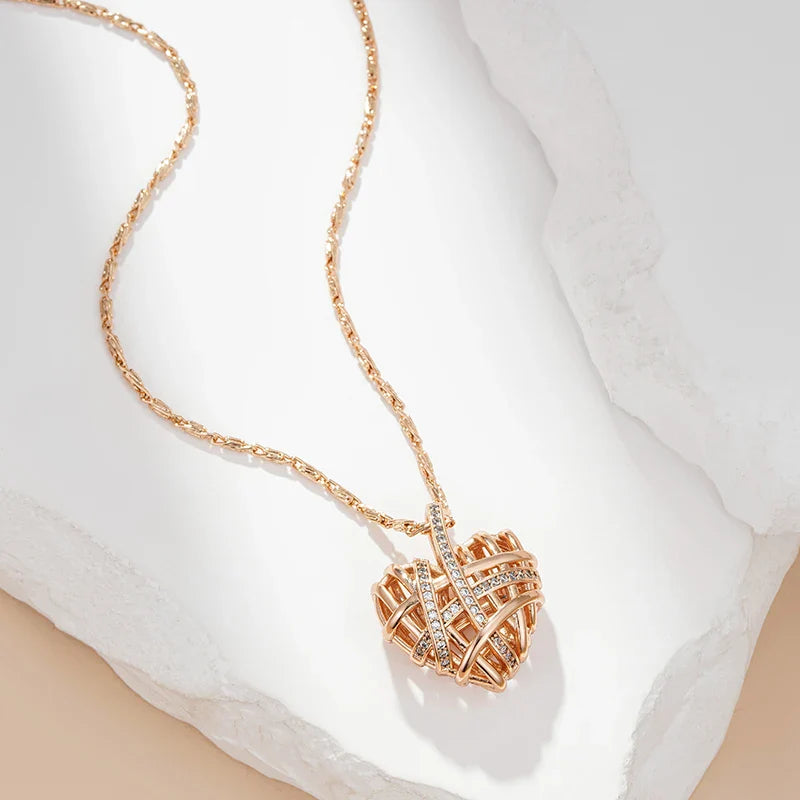 Hollow Wrapped Heart Necklace