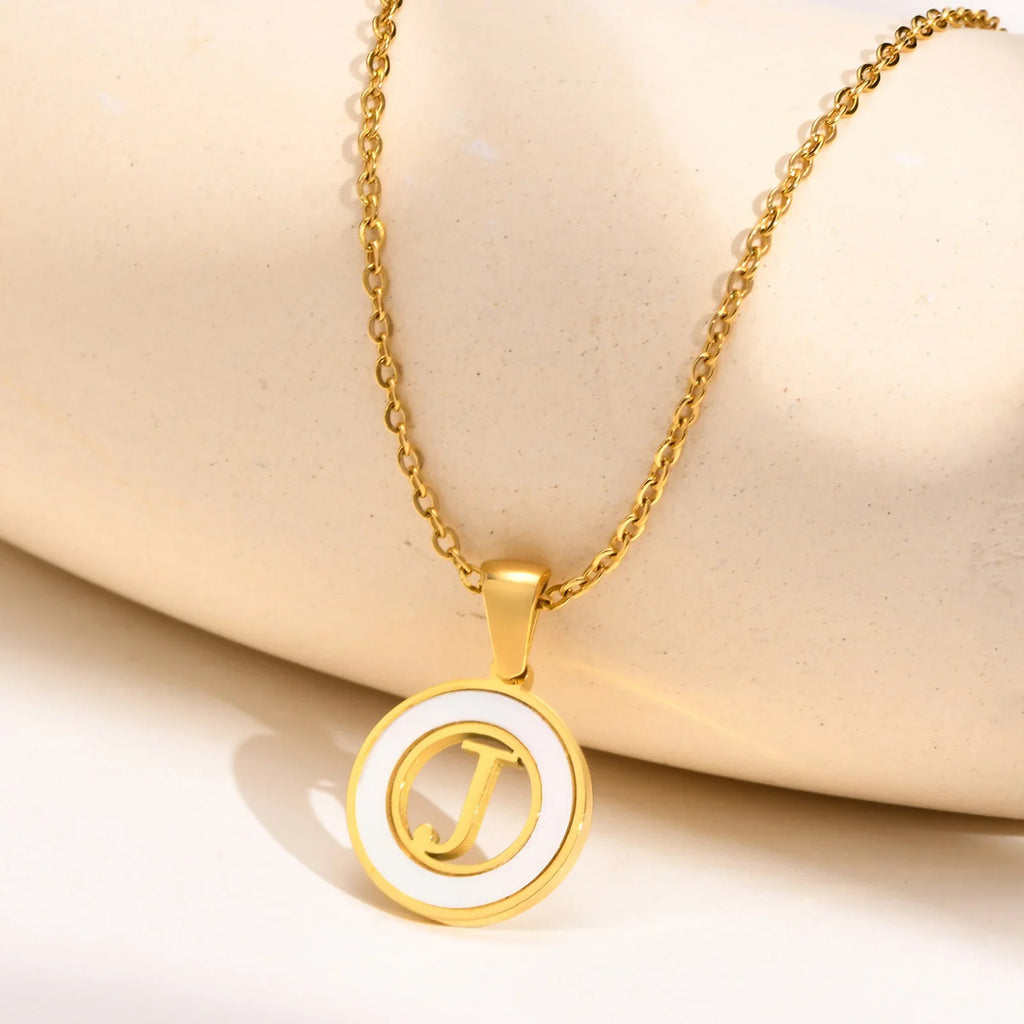 Coin Initial Necklace