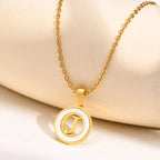 Coin Initial Necklace