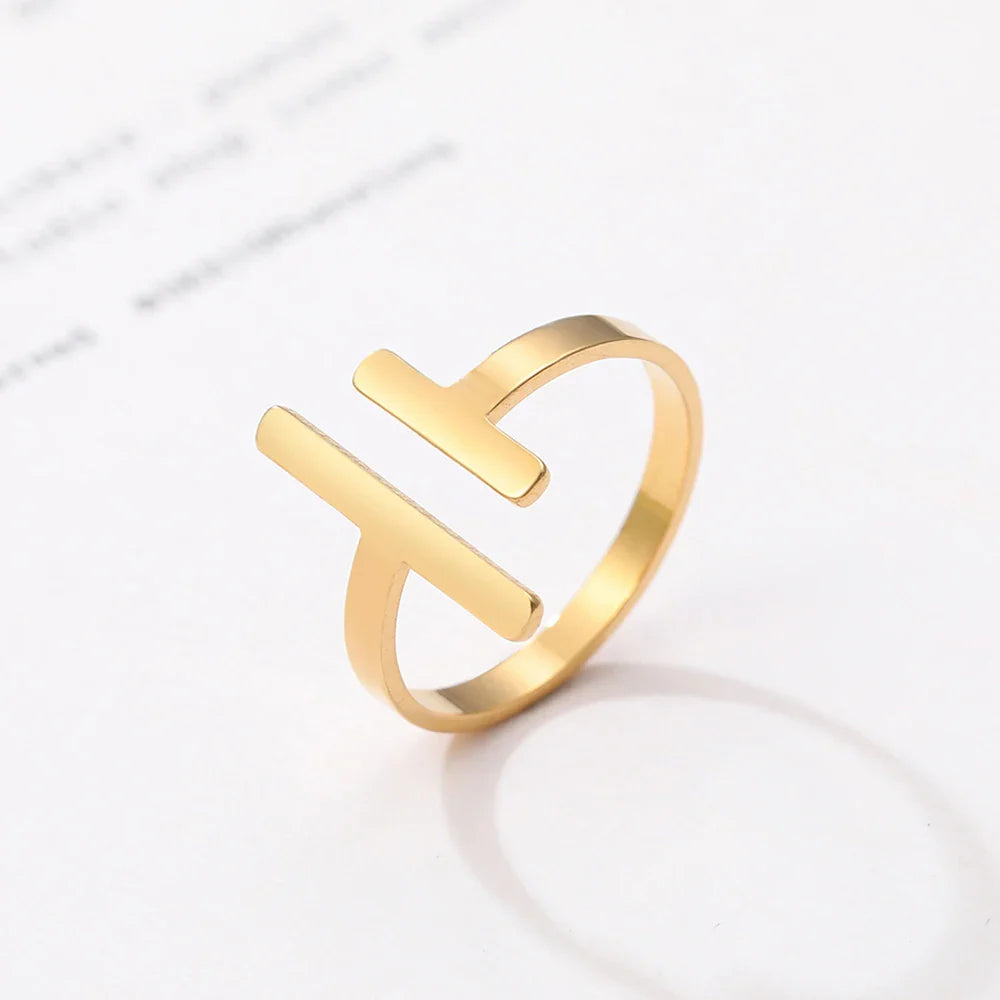 Simple Double Bar Ring