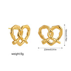 Pretzel Heart Earrings
