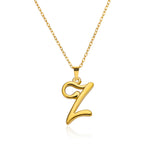 18k Cursive Initial Necklace