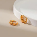18k Twisted Coil Hoop Earrings