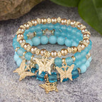 4PC Boho Butterfly Stack Bracelets
