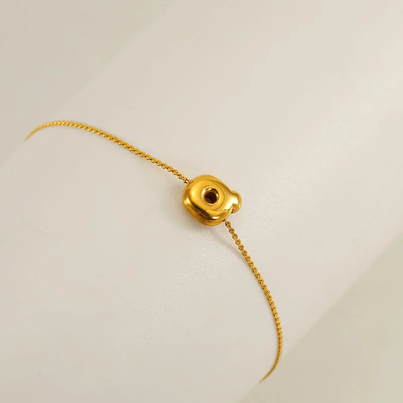 Dainty Bubble Initial Bracelets