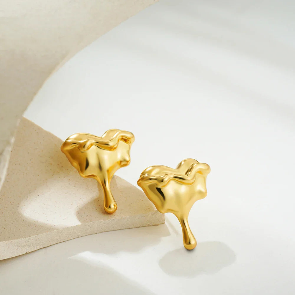 Melted Heart Earrings