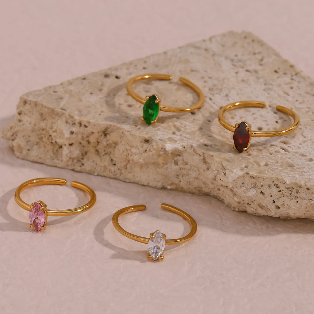 Minimalist Crystal Rings