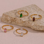 Minimalist Crystal Rings