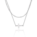 2PC 14k Dainty Cross Layering Necklaces