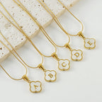 Clover Initial Necklace & Bracelet