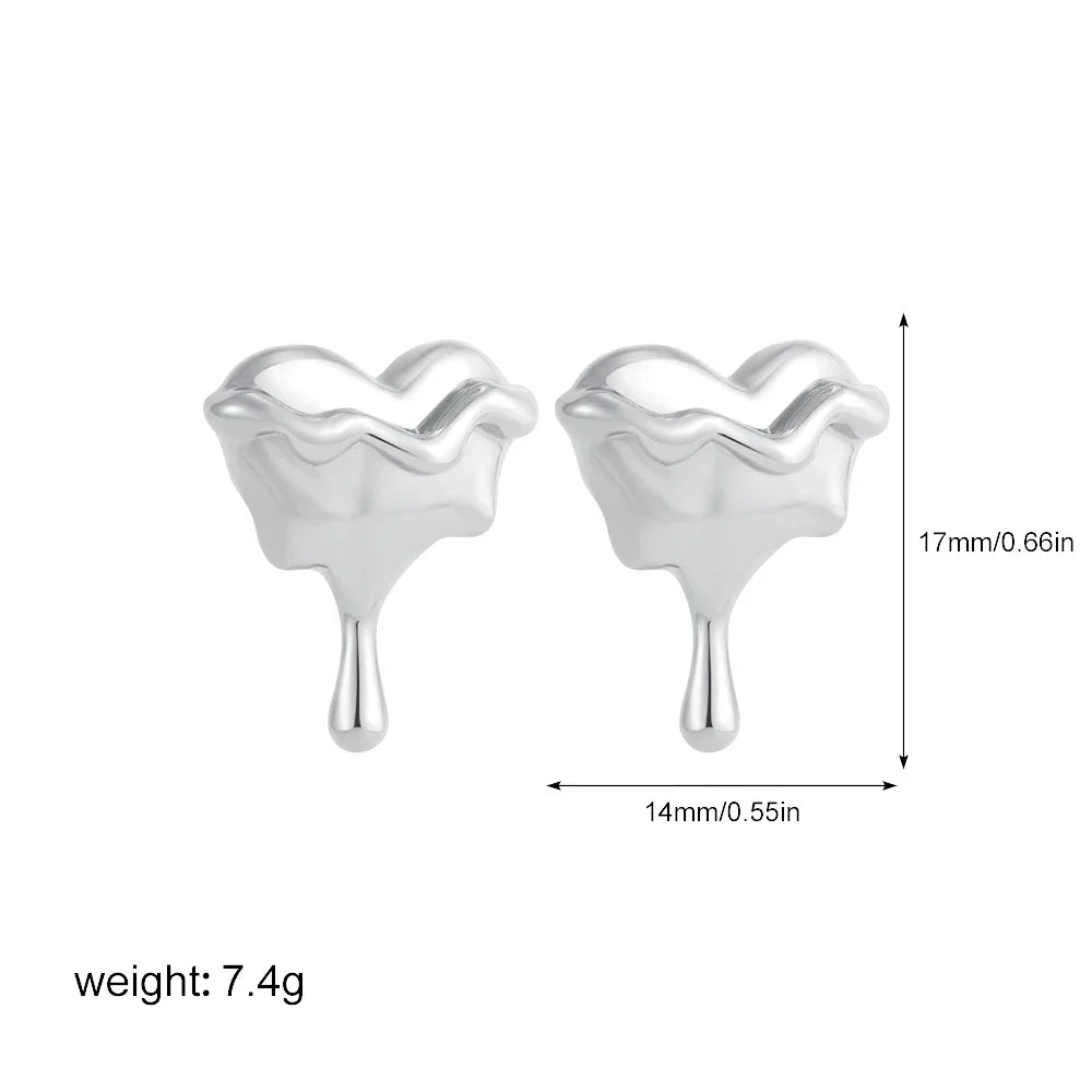 Melted Heart Earrings